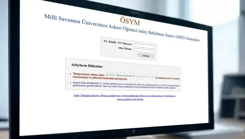 2025 MSÜ Sınav Sonuçları Açıklandı! ÖSYM AİS ile Sorgulama Detayları