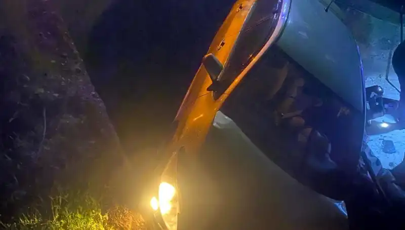 Adana'da Otomobil Kazası: Şarampole Devrilen Araçta İki Yaralı